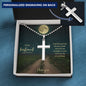 To My Husband ~ Personalized Cross with Ball Chain