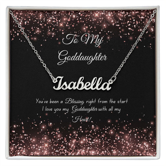 To My Goddaughter - Personalized Name Necklace